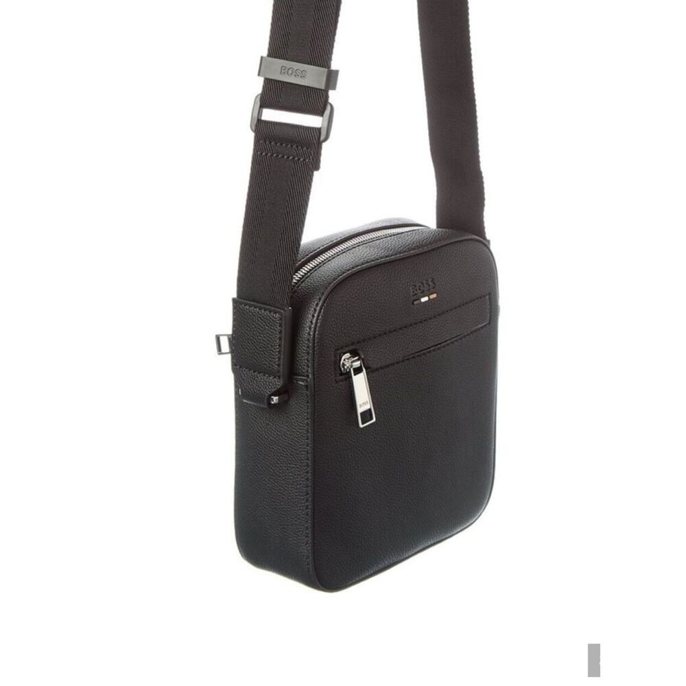 NEW Men’s Boss Ray NS ZIP Messenger Crossbody Bag Black - Picture 3 of 5